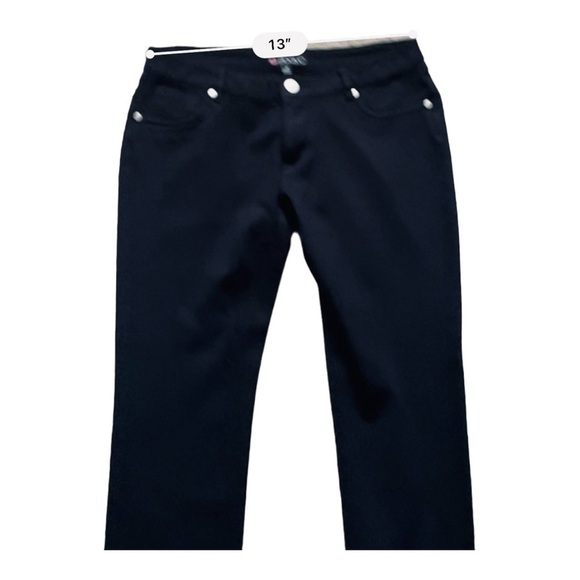 Body C stretchy black leggings/pants 5 pockets design zip/button Women M - Picture 7 of 16